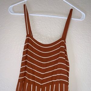 Brown orange white jumpsuit